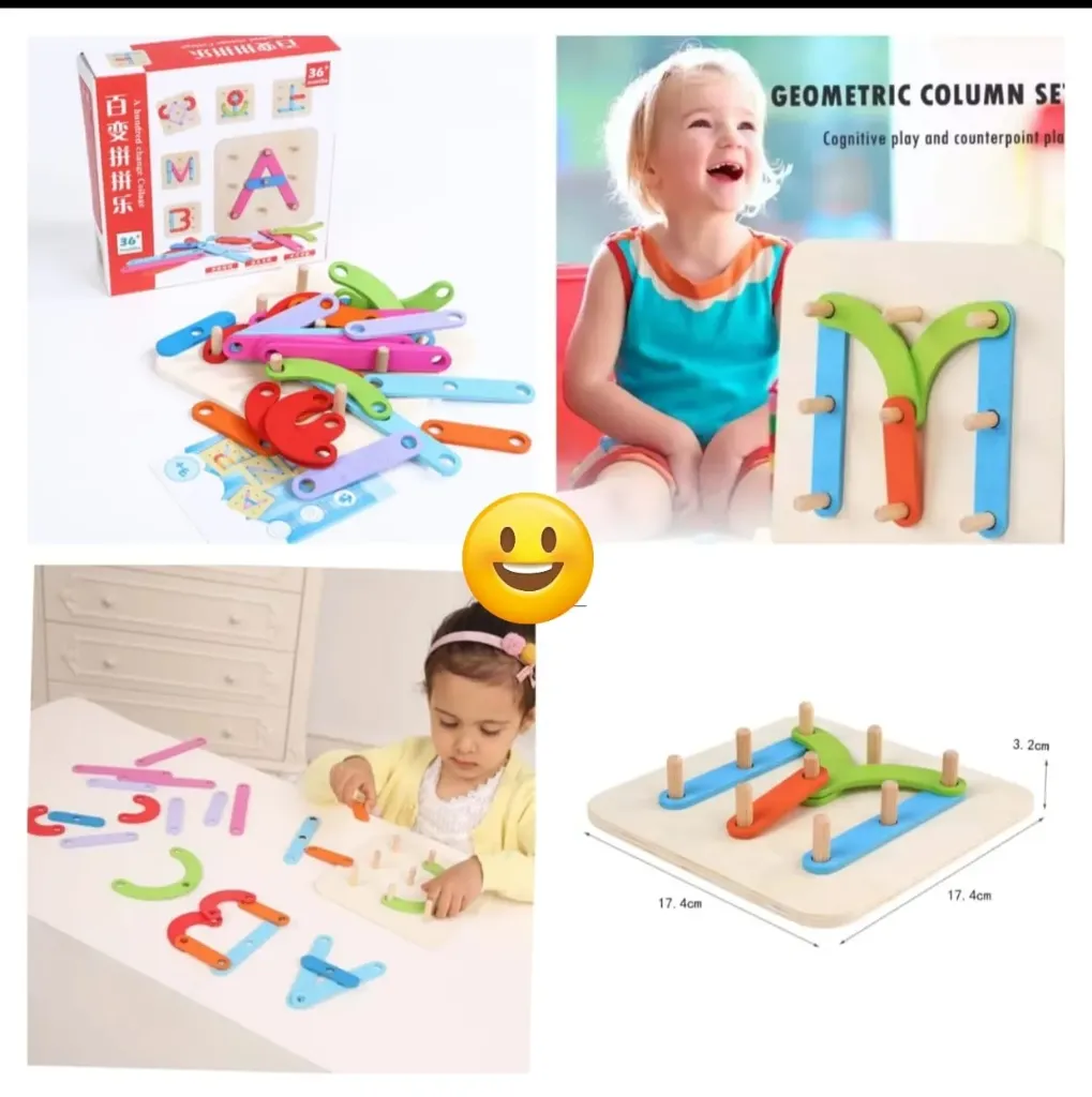 [Toys & Games / Learning Toys-25132] 100 Change Collage - Wooden Board with 100 Diffrent Pattern Will Be Changed for Innovative Thinking for Kids and Toddlers