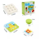 Colorful Matching Mosaic Pegboard Set Early Learning Educational Toys for Kids (Multi-color)