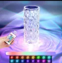 Crystal Lamp, 16 Color Changing Rose Diamond Table Lamp, USB Rechargeable Touch Night Lamp with Remote Control for Bedroom, Living Room, Party Decor (Multicolor Pack of 1) LED