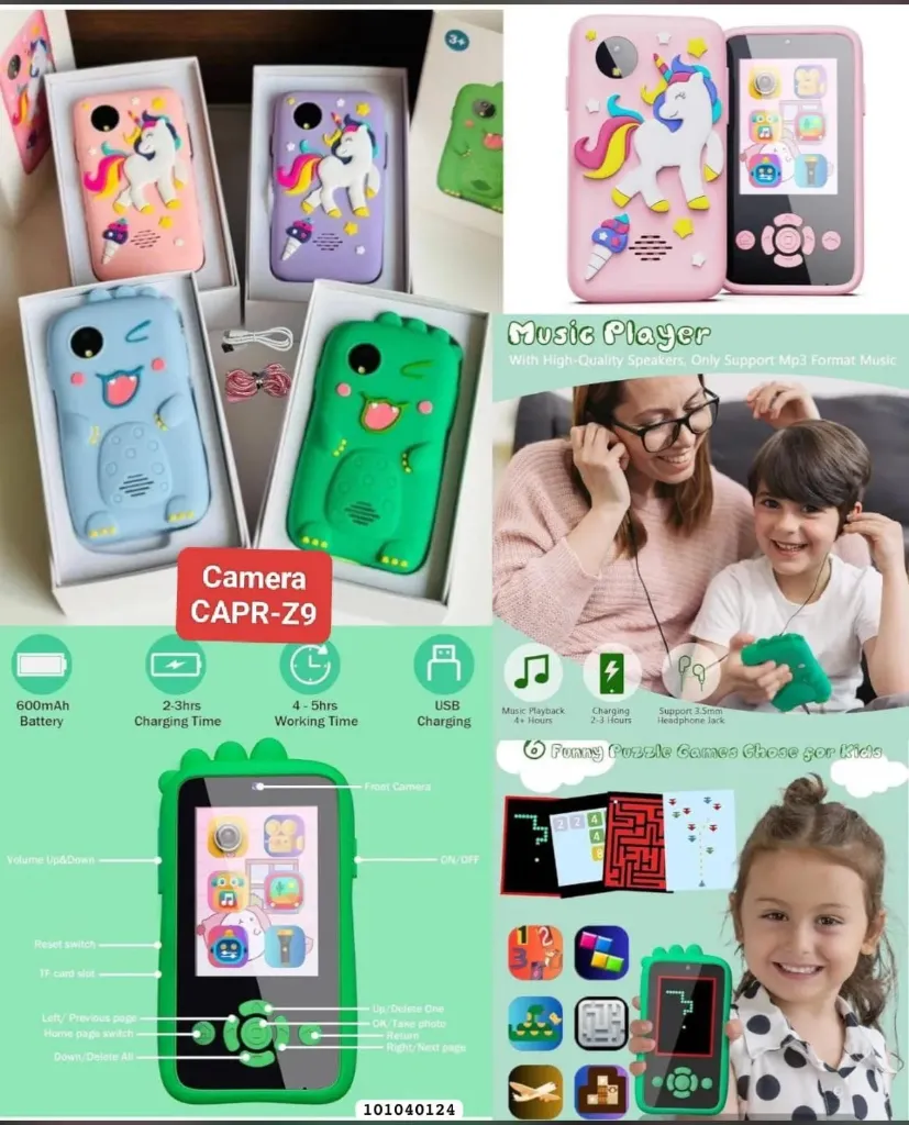 [Toys & Games / Fun Games and toys-29012] Kids Smart Phone for Girls, Christmas Birthday Gifts for Girls Age 3-10 Kids Toys Cell Phone, 2.8" Touchscreen Toddler Learning Play Toy Phone with Dual Camera, Game (Green)