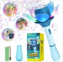 Light Up Bubble Wand Toy – Lotus Flower 10-Hole Bubble Maker with LED Lights | Fun Outdoor Birthday Gift for Kids