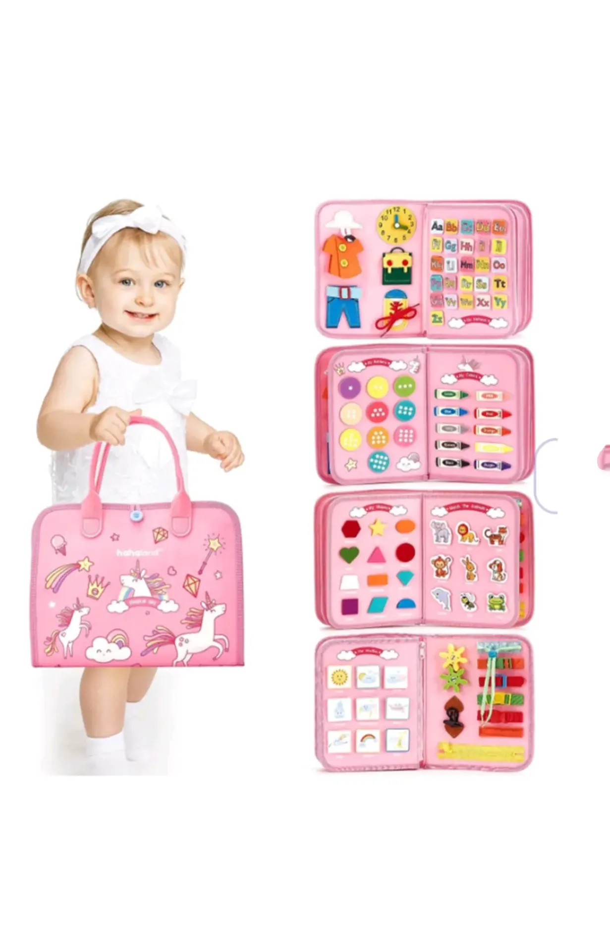 Toddler Busy Binder & Busy Book For Toddlers 1-3 Years - Montessori Busy Board & Activity Book For Kids 2-4 - Engaging Toys For 2-3 Years - Educational Busy Book For Learning