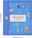 Wooden Magnetic Tangram Travel Game Educational Book Puzzle for Children