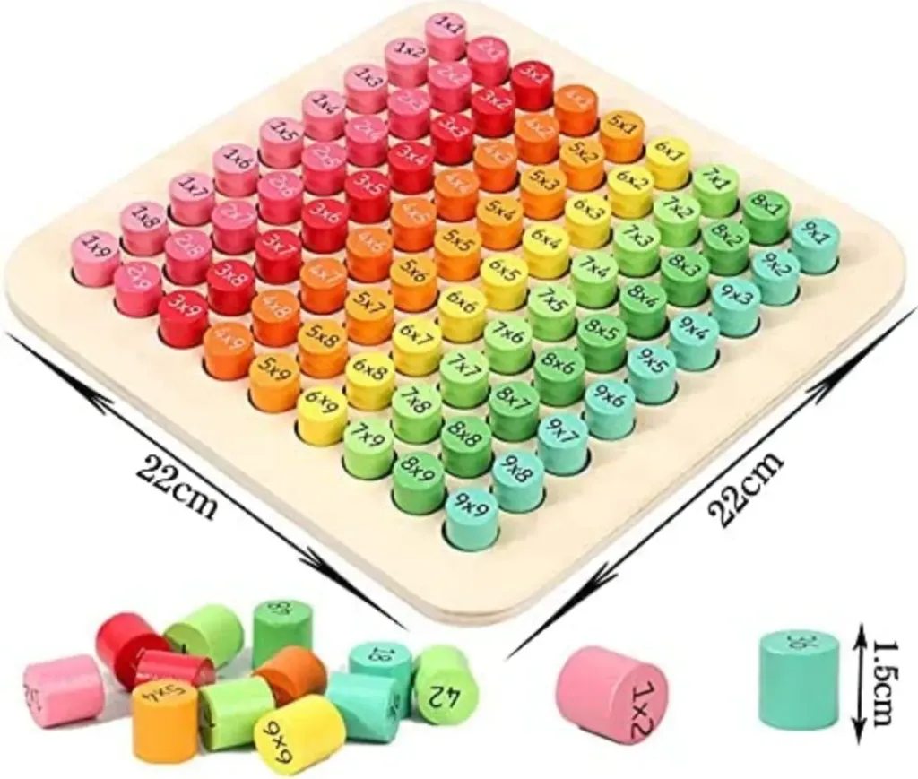 [Toys & Games / Learning Toys-22804] Wooden Montessori Multiplication Board Game Montessori Toy for Kids Children