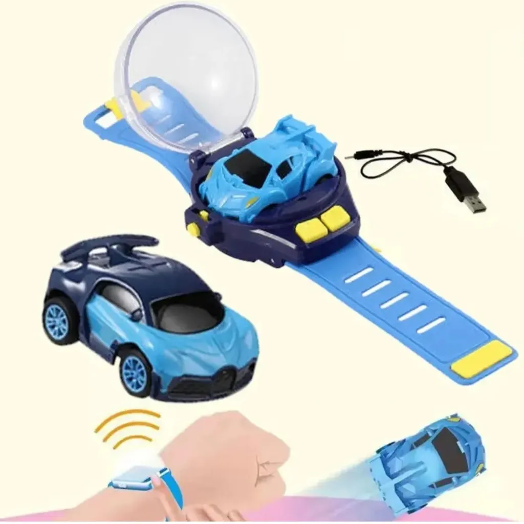 [toys  games - remote control toys-11843] 2.4 GHz Cartoon Mini Watch Car Toy for Kids | USB Rechargeable Remote Control Wrist Racing Car