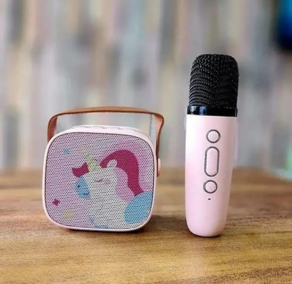 [toys  games - musical toys-12231] Karaoke Speaker Kits Machine for Kids, Portable Bluetooth Speaker with Wireless Microphone