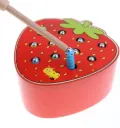 Strawberry wooden Insect catching Game