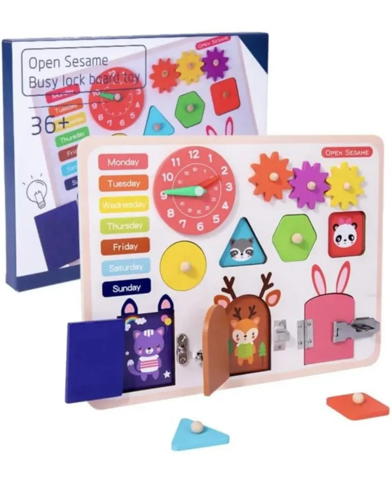 [toys  games - learning toys-14268] Wooden activity board