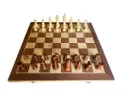 Wooden Magnetic Chess Board Set | Folding Travel Chess with Storage | Handcrafted Wooden pieces| Classic Board Game for Kids & Adults | 15x15 Inches Brown