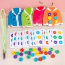 Montessori Dressing Skills Toy for Kids | Practice Buttoning & Lacing | Fine Motor Skill Development Toy for Toddlers 3+ Years