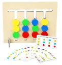 Four Colour Logic Game Fruit Wooden Four Colour Puzzle Game_ Logical Games for Kids Logical Thinking Wooden Four Color Matching Game