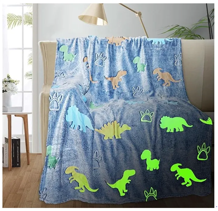 [kids accessories-19603] Big Size Glow in The Dark Blanket for Kids 0-15 Years |200x152 Cm| Soft Flannel Fleece Throw, Cozy & Warm All-Season Radium Blanket for Boys & Girls