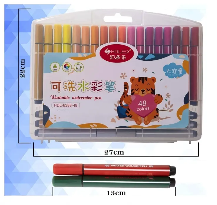 Washable Watercolor Pens Set - Colouring Kit Art Markers Colour Sketch Pens Set Kids Artists Sketching Drawing Materials (24 watercolor pen set)