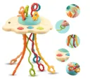 Swan Pull String Toy for Babies | Teething Sensory Montessori Toy Made of Food-Grade Silicone for Toddlers