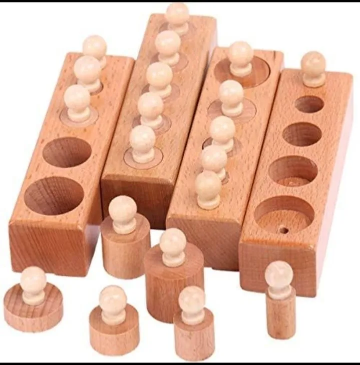 [toys  games - learning toys-23289] Cylinder Building Blocks Socket Puzzle Kids Colorless Cognition Puzzle Toys Socket Puzzle