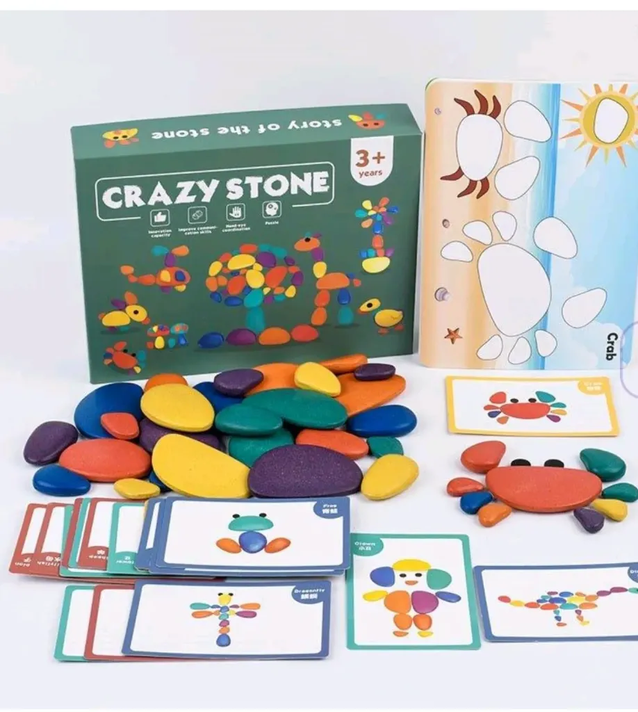 [toys  games - learning toys-27169] Crazy Stone, Wooden Creative for Kids, Toys for Boys & Girls, Safe Wooden Toys for 2-3 Y Kids, Multicolour, (Board Games)