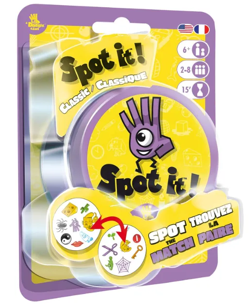 Multicolor Card Game for All Ages, 8 Players, English, 55 Cards in Small Tin