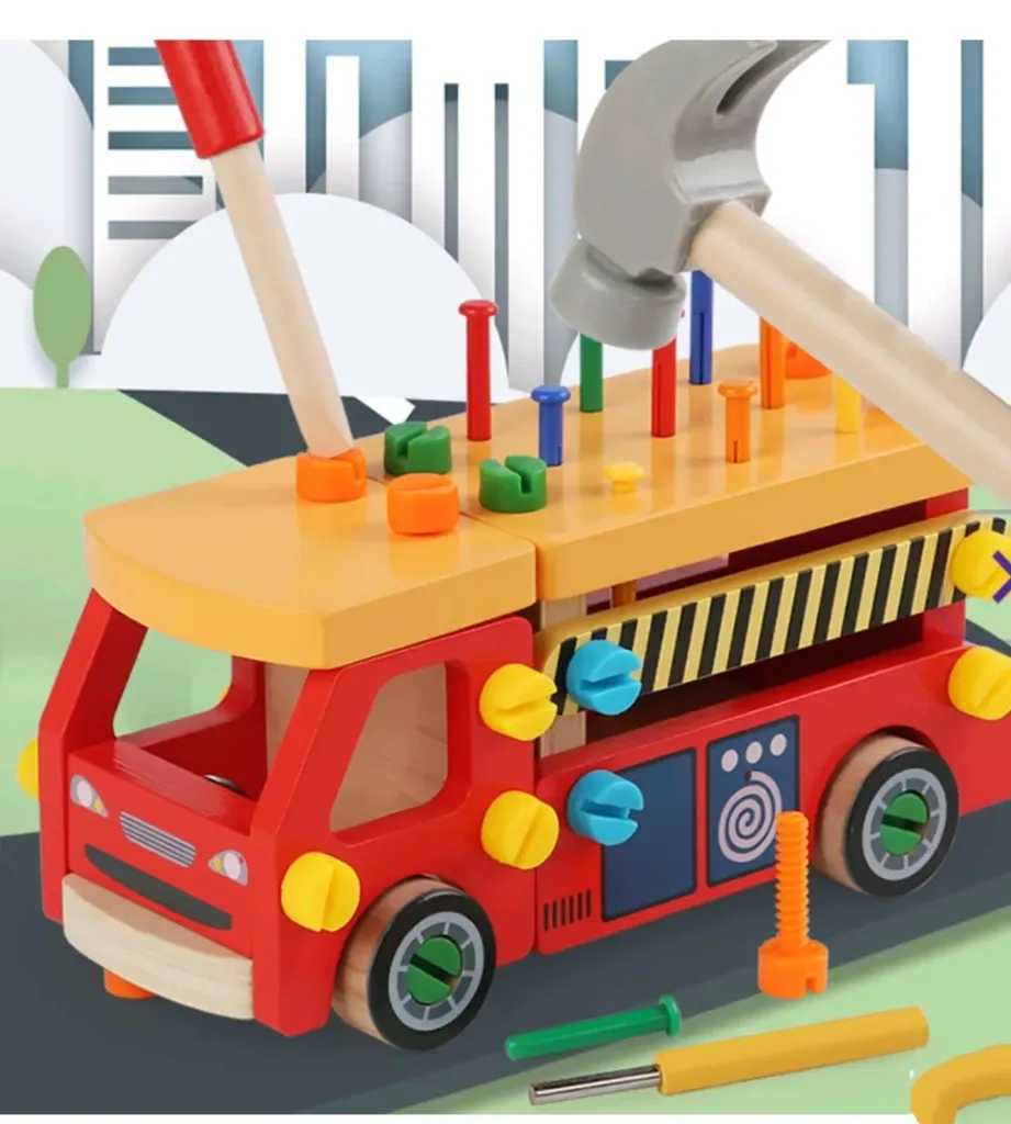 Multifunctional Disassembly and Assembly Nut Truck | Activity toy | Nut Toolbox Toy |