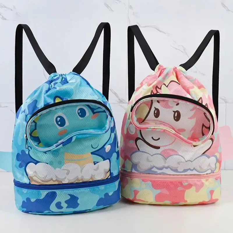 [school essentials - backpacks-41719] Children's Swimming Dry and Wet Separation Waterproof Storage Bag Children's Sports Portable Cute Cartoon Beach Backpack