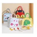 Cute Lunch Bags for Women, Small Portable Cartoon Lunch Bag Lunch Box Containers Heat Preservation for Adult Boys Girls School Picnic Travel(design as per avaibility)