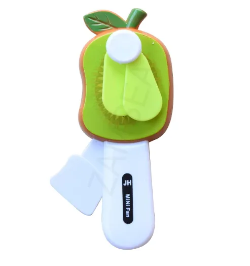 [toys  games - bubbles and guns-50352] Portable Mini Fruit-Shaped Hand Fan Set, Manual Press Operation (Set of 2)