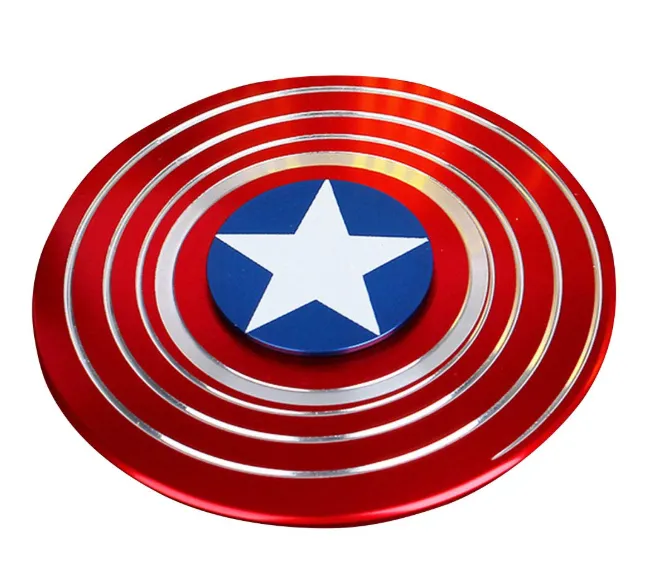 Capt America Shield Metal Spinner Hand Spinner Stress Relieve Toys for Kids and Adults