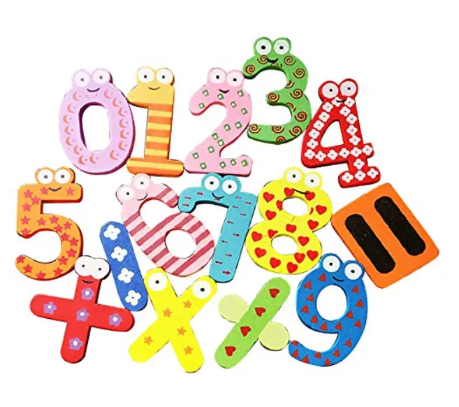 [toys  games - wooden toys-53844] Magnet Refrigerator Stickers Toys, Multicolour, 15 Letters