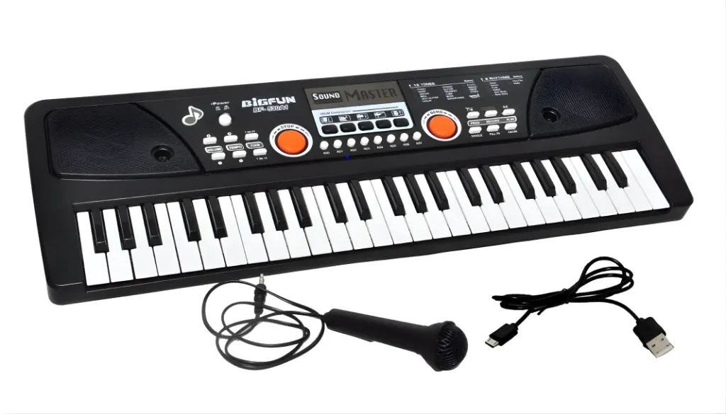 [toys  games - musical toys-54426] Digital Keyboard Piano for Kids & Beginners, 61 Keys Multifunction Electric Piano Keyboard with Microphone, Educational Instrument Musical Toy for 3-12 Years Old Boys Girls (Black)