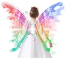 Electric Fairy Wings for Girls, Light Up Moving Butterfly Wings with LED Lights and Music, Toy for Kids as Halloween Valentine Birthday Christmas Party Costume Princess Cosplay Dress Up Gift