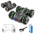 2.4GHz 4WD Remote Control Drift Stunt Car Toy for Kids with Lights and Music - Double Sided 360° Rotating Dancing and Crawling RC Car with Rechargeable Battery - Color As Per Avaibility