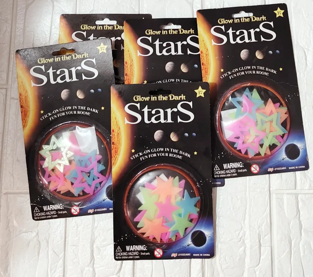 [kids accessories-62671] Glow in Dark Stars Radium Wall Sticker | Night Glow Decorative Wall Sticker | Wall Decor Stars Radium Sticker for Kids Room & Bedroom