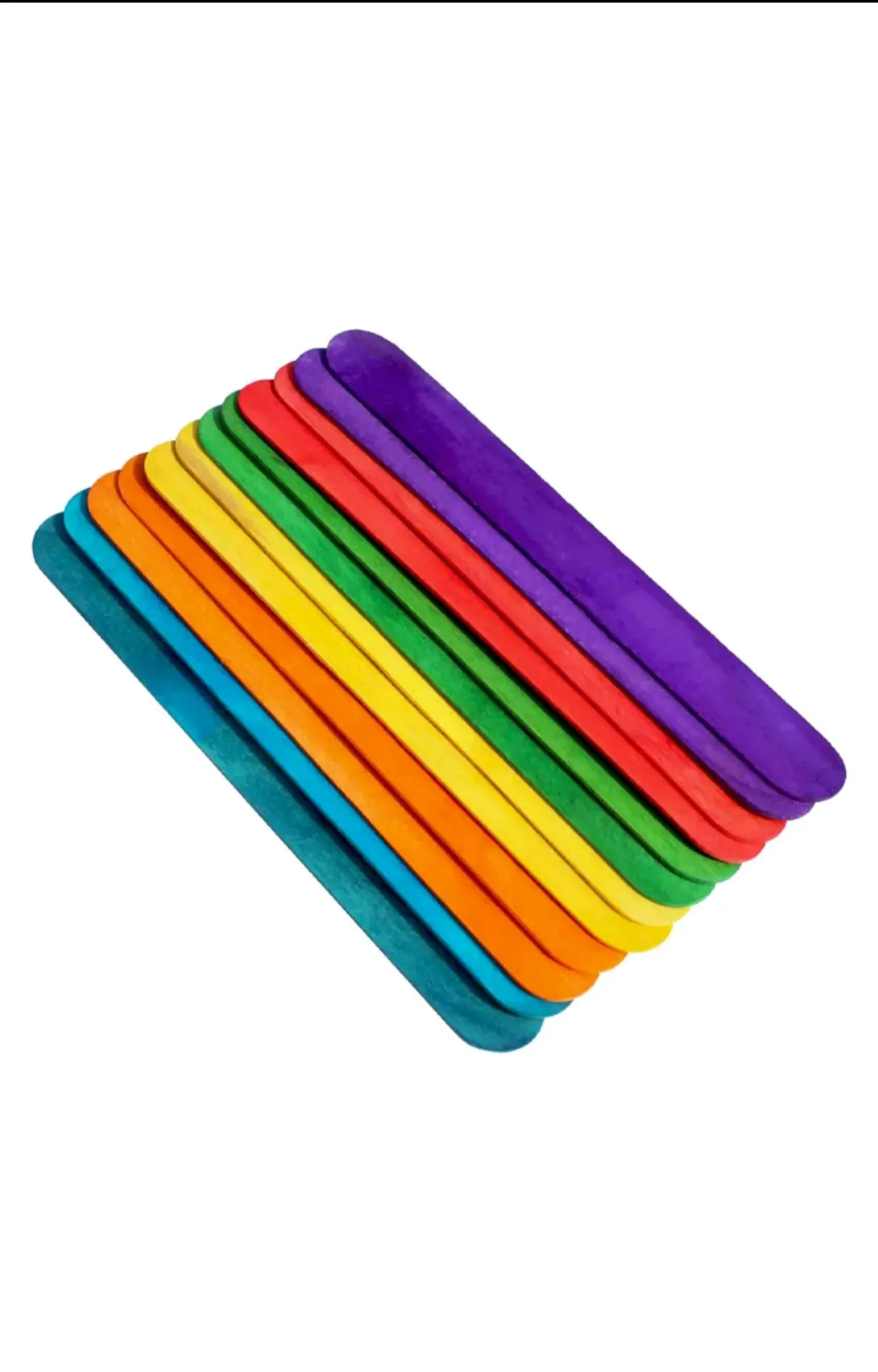 [art craft - accessories-62962] Colored Wooden Ice Cream Sticks – Multicolored Popsicle Sticks for Craft, DIY Projects, School Art, Stick House, Photo Frame & Kids Craft Work
