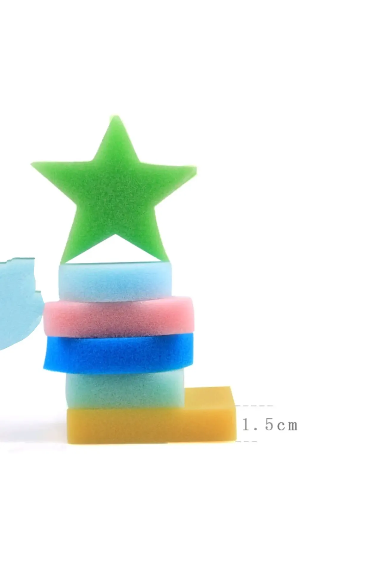 Multi Colors Sponge Painting Shapes Painting Craft Sponge Geometric Shapes for Toddlers Early Learning Sponge for Kids Painting Tools