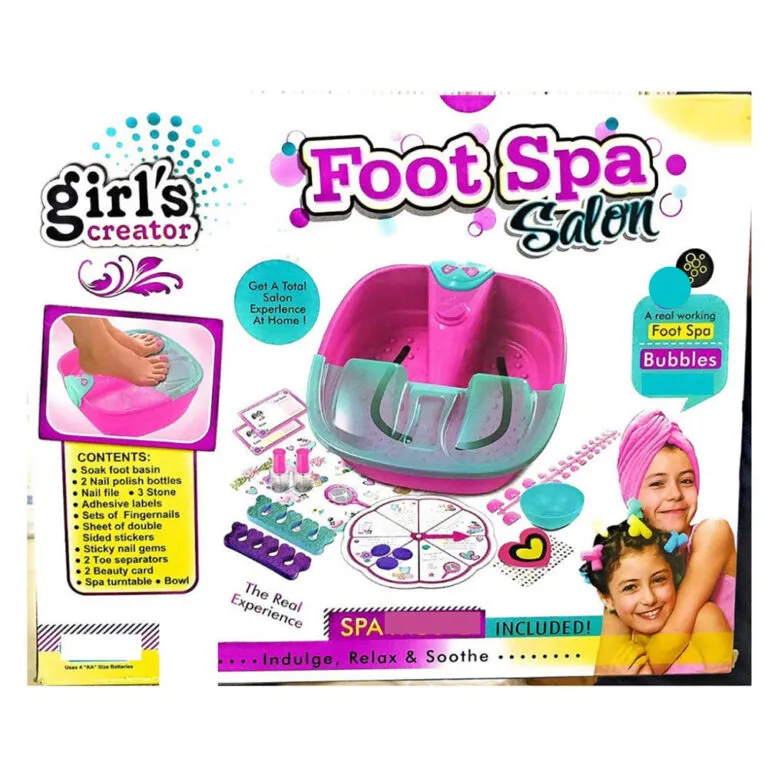[makeup and more - quirky makeup-64126] Foot Spa Sets for Girls ,DIY Manicure and Pedicure Set with Foot Care Kit Perfect with Nail Kit for Kids -5-12 Years