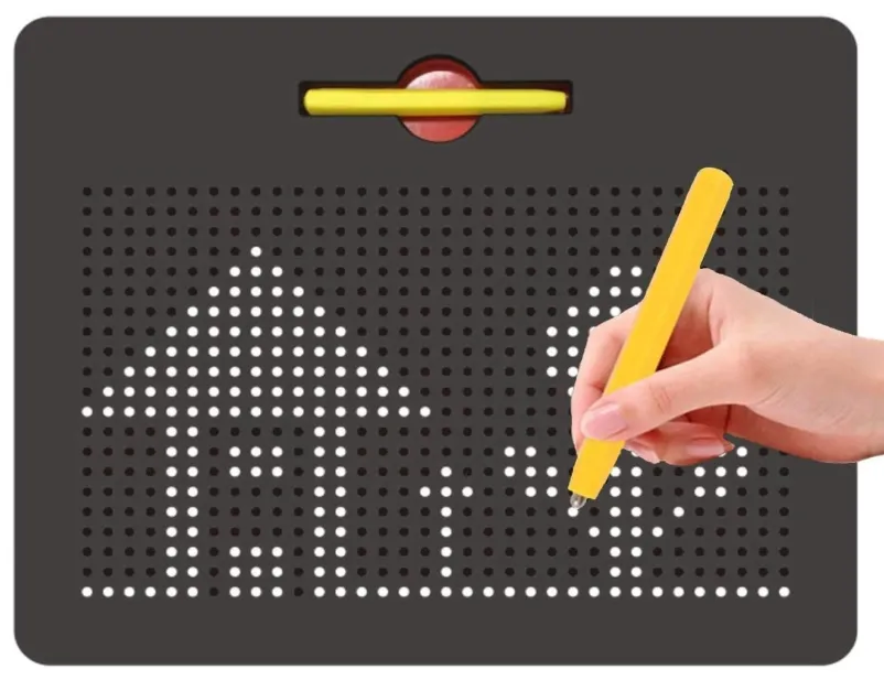 [toys  games - fun games and toys-70528] Magnetic Clipboard Drawing Board with Pen & Ball Beads | Compressed Magnet Learning Graffiti Pad | Creative Kids’ Educational Toy & Gift (Big)