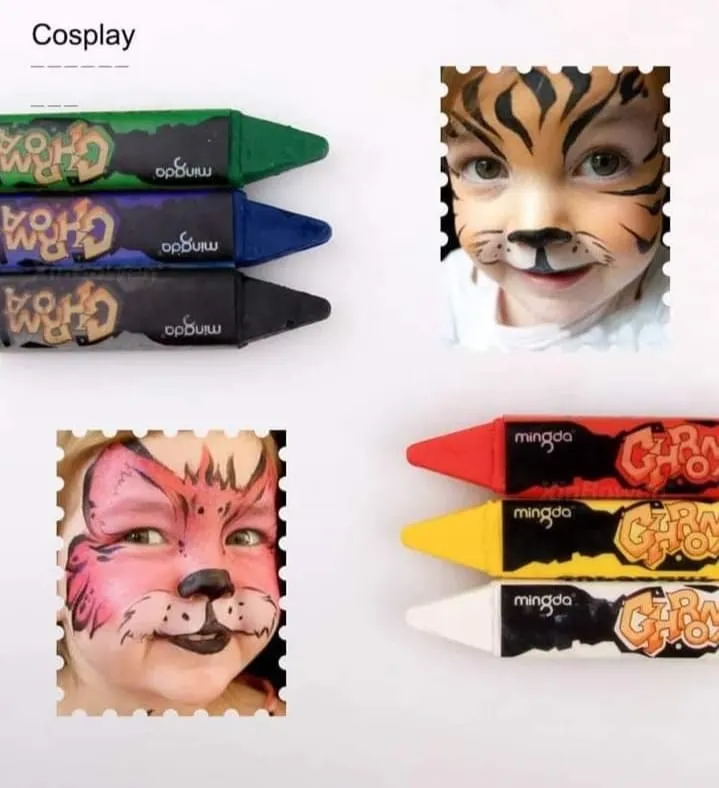 [art craft - art paint kits-71886] Body Paint Crayons Body Painting Face Paint Kit Crayons Makeup Kit Face Painting Kit For Kids / Adults Non Toxic Face And Body Paint For Makeup Washable Face Paint