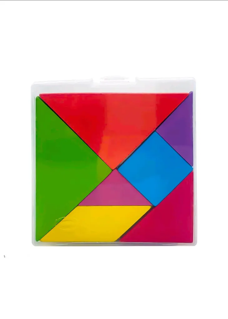 [toys  games - puzzles and blocks-72759] Wooden Tangram Puzzle Game for Kids Educational Toy for Preschoolers Kids, Adults,Brain Teasers Games ToyBirthday Gift (Set of 2)