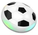 Floating Hover Football with Colorful Flash Light Effect | Indoor & Outdoor Pro Air Football Game for Kids / Girls / Boys / Gifts | White Color, Power Source: 4xAA Battery