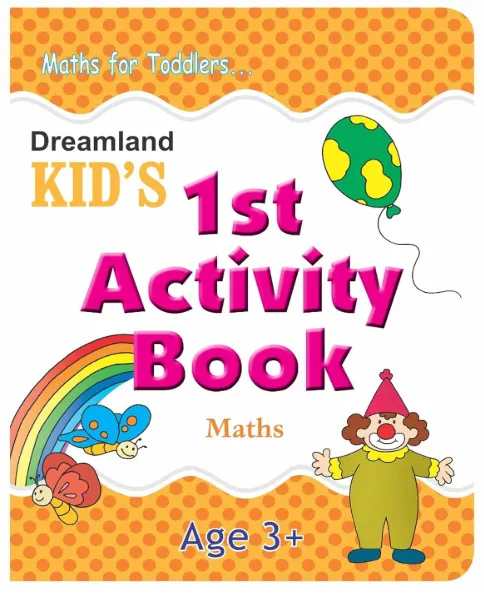 [books - learning kits - learning books-75281] Kids 1st Activity Book – Math’s For Ages 3–4 | Fun Tracing, Counting, and Number Activities | Early Math Learning with Colorful Pictures.