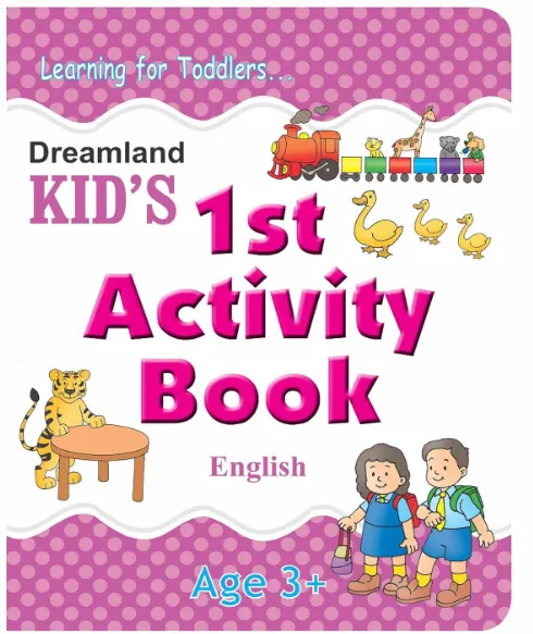 [books - learning kits - learning books-75378] Kid’s 1st Activity Book – English | Fun Alphabet, Opposites & Early Learning Activities | Colourful Educational Workbook for Preschool Kids | 64 Pages of ABC Practice, Fine Motor & Creativity Skills