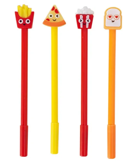 [school essentials - quirky stationary-75960] Cartoon Gel Pen Set – Pack of 12 Colorful Assorted Pens for Kids, Smooth Writing Cute Stationery, Fun School Supplies & Gift for Girls, Boys, Students